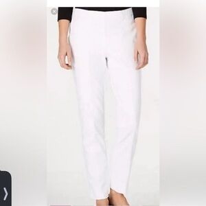 NWT! J.Jill White Essential Cotton Stretch Pants Size 28